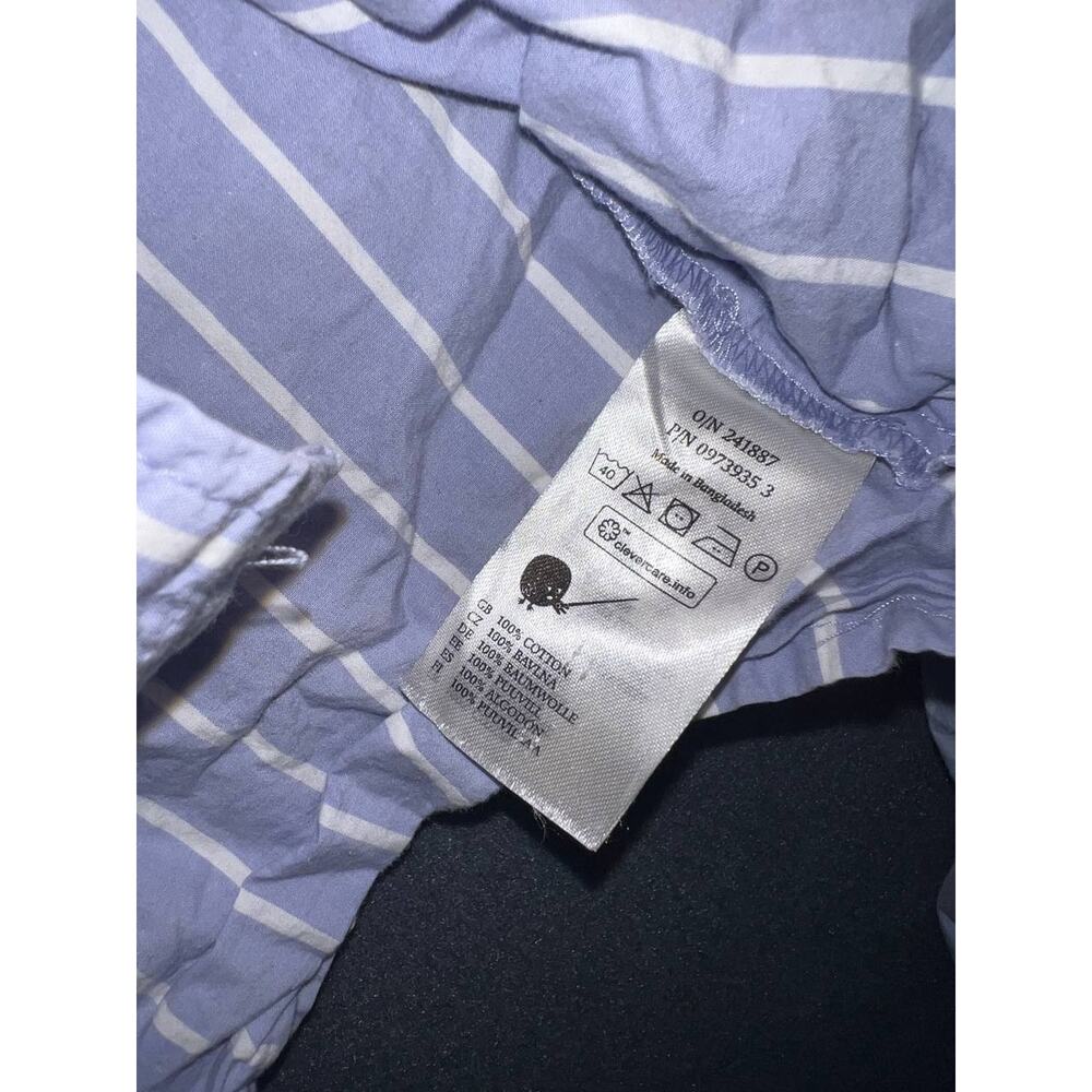 Monkl Blouse in White Blue Crop Womens Crop Blouse Medium A009099 - Picture 8 of 9
